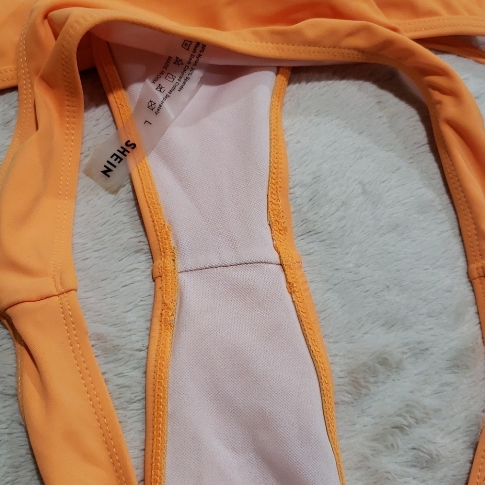 Shein orange two piece swimsuit large - Picture 8 of 15